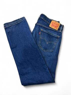 Levi's 505 Regular Fit Straight Leg Jeans W34 L34 Dark Wash